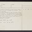 Yadlee, NT66NE 3, Ordnance Survey index card, page number 2, Verso