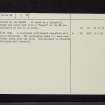White Well, NT66NW 3, Ordnance Survey index card, page number 2, Verso