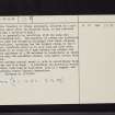 Kingside Hill, NT66NW 13, Ordnance Survey index card, page number 2, Verso