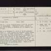 Sparleton Edge, NT66NW 15, Ordnance Survey index card, page number 1, Recto