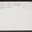 Smiddyhill Bridge, NT66SE 20, Ordnance Survey index card, Recto