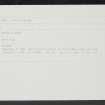 Friar's Nose, NT66SE 25, Ordnance Survey index card, Recto