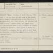 Packman's Grave, NT66SW 1, Ordnance Survey index card, page number 1, Recto