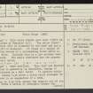 Table Rings, NT66SW 3, Ordnance Survey index card, page number 1, Recto