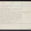 Penshiel Grange, NT66SW 11, Ordnance Survey index card, page number 2, Verso