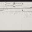 Kingside Hill, NT66SW 24, Ordnance Survey index card, page number 1, Recto