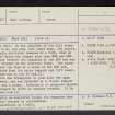 Doon Hill, NT67NE 60, Ordnance Survey index card, page number 1, Recto