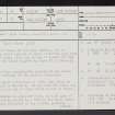 Spott House, NT67NE 86, Ordnance Survey index card, page number 1, Recto