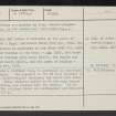 Belton House, NT67NW 6, Ordnance Survey index card, page number 3, Recto