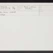 Biel Mill Lodge, NT67NW 43, Ordnance Survey index card, Recto