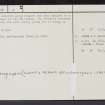 The Chesters, Spott, NT67SE 2, Ordnance Survey index card, page number 2, Verso