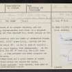 The Gegan, Seacliff, NT68SW 3, Ordnance Survey index card, page number 1, Recto