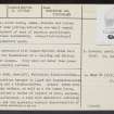 The Gegan, Seacliff, NT68SW 3, Ordnance Survey index card, page number 2, Verso