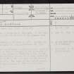Seacliff, Graveyard, NT68SW 17, Ordnance Survey index card, page number 1, Recto
