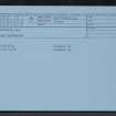 Brownhart Law, NT70NE 15, Ordnance Survey index card, Recto
