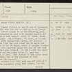 Brownhart Law, NT70NE 16, Ordnance Survey index card, page number 1, Recto