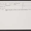Brownhart Law, NT70NE 16, Ordnance Survey index card, Recto