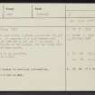 Arks, NT70NW 10, Ordnance Survey index card, Recto