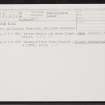 Hownam Rings, NT71NE 1, Ordnance Survey index card, page number 2, Recto