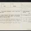Chatto Craig, NT71NE 25, Ordnance Survey index card, Recto