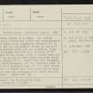 Trestle Cairn, NT71NE 34, Ordnance Survey index card, page number 1, Recto