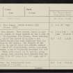 Five Stanes, NT71NE 36, Ordnance Survey index card, page number 1, Recto