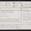 Threstle, NT71NE 41, Ordnance Survey index card, page number 1, Recto