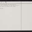 Threstle, NT71NE 41, Ordnance Survey index card, page number 2, Verso