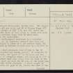 Hownam Burn, NT71NE 47, Ordnance Survey index card, page number 1, Recto