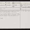 Birkie Sike, NT71NE 66, Ordnance Survey index card, page number 1, Recto