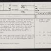 Scaw'D Law, NT71NW 25, Ordnance Survey index card, page number 1, Recto
