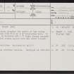 Scaw'D Law, NT71NW 26, Ordnance Survey index card, page number 1, Recto