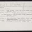 Pennymuir, NT71SE 5, Ordnance Survey index card, Recto