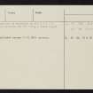 Blackhall Hill, NT71SE 17, Ordnance Survey index card, page number 2, Verso