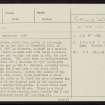 Buchtrig, NT71SE 25, Ordnance Survey index card, page number 1, Recto