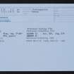 Buchtrig, NT71SE 25, Ordnance Survey index card, Recto