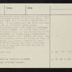 Woden Law, NT71SE 49, Ordnance Survey index card, page number 2, Verso