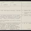 Mill Knowe, NT71SW 9, Ordnance Survey index card, Recto