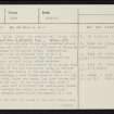 Kalemouth, NT72NW 7, Ordnance Survey index card, page number 1, Recto