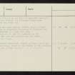 Kalemouth, NT72NW 7, Ordnance Survey index card, page number 2, Recto