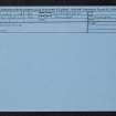 Chesterhouse, NT72SE 16, Ordnance Survey index card, Recto