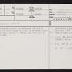 Lochton, NT73NE 18, Ordnance Survey index card, page number 1, Recto