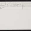 Eden Hall, NT73NE 27, Ordnance Survey index card, Recto