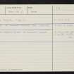 St Leonard's Hospital, NT73NW 11, Ordnance Survey index card, Recto