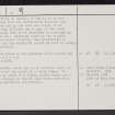 Belchester, NT74SE 12, Ordnance Survey index card, page number 2, Verso