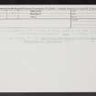 Hume Hall, NT74SW 16, Ordnance Survey index card, Recto