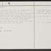 Preston Cleugh, NT75NE 7, Ordnance Survey index card, page number 2, Verso