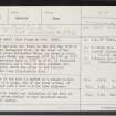 Cumledge, NT75NE 14, Ordnance Survey index card, page number 1, Recto