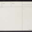 Cumledge, NT75NE 14, Ordnance Survey index card, Verso