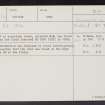 Duns Law, NT75NE 16, Ordnance Survey index card, page number 1, Recto